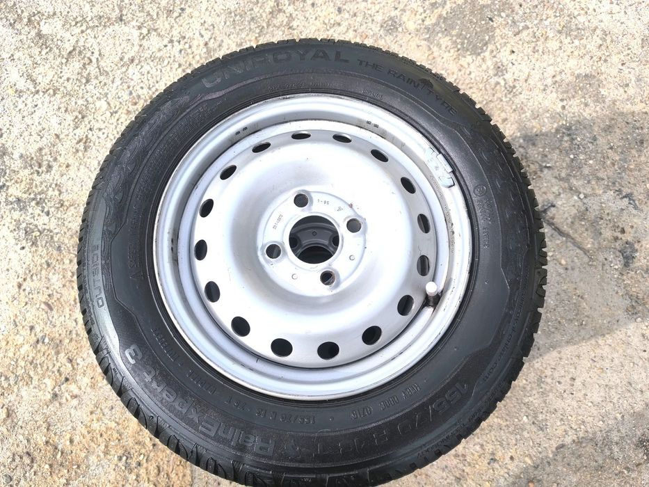 4x100 Felgi Stalowe Stal 13 Koła Opony Letnie lato RENAULT CLIO THALIA TWINGO 6,5mm Legnica ALU-RAD 155/70R13 UNIROYAL