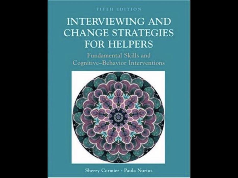Vendo livro Cormier (2003) Interviewing and Change Strategies for Help