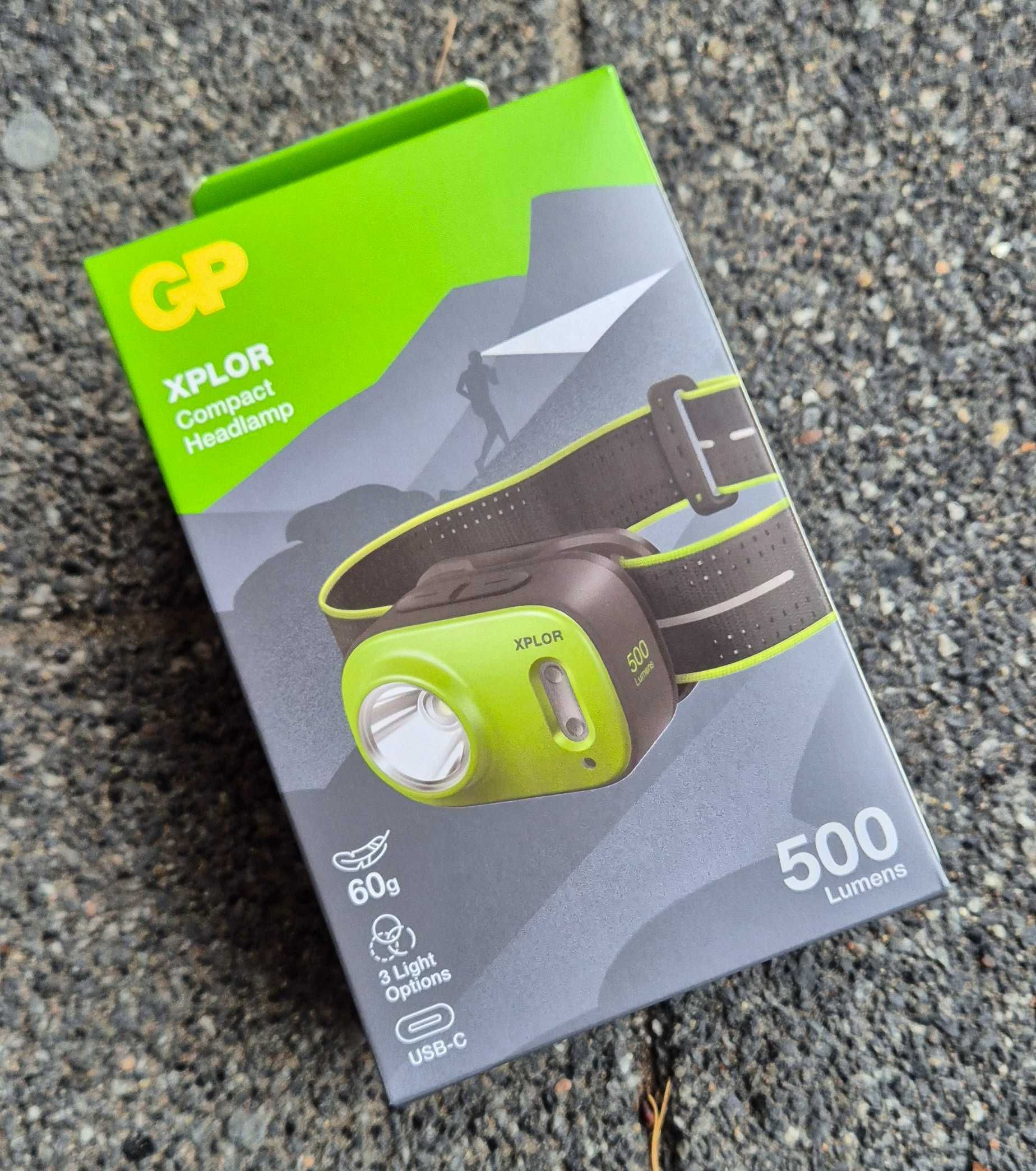 Latarka GP czołowa czołówka PHR17M XPLOR 500lm akumulator