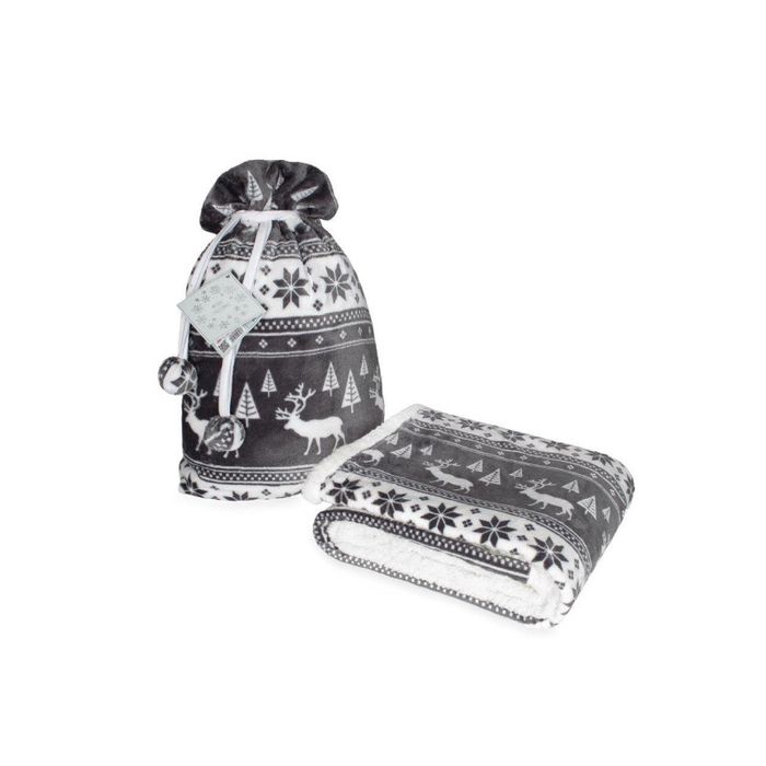 Koc dwustronny w worku Saco popiel