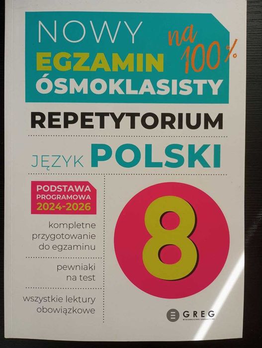 Zestaw Repetytorium Matematyka i Polski 8klas egzamin