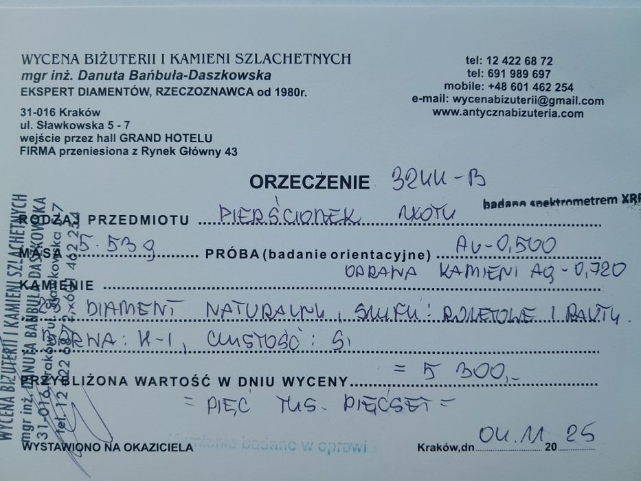 R.18 Zabytkowy Pierścionek Diamenty Złoto 12ct Srebro WYCENA