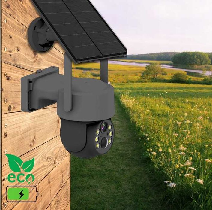 Nowa Kamera Solarna 5MP WiFi Obrotowa Zewnętrzna IR LED 30m - OKAZJA
