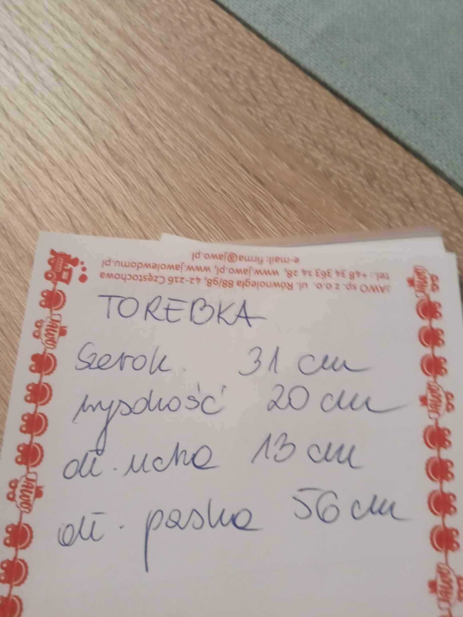 torebka do ręki lub na ramię