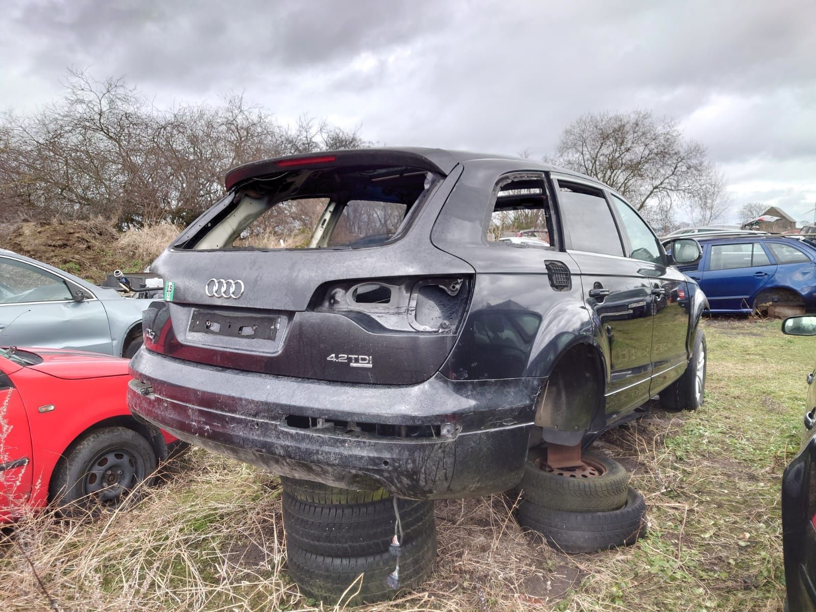 Karoseria drzwi klapa lusterko audi q7 lift