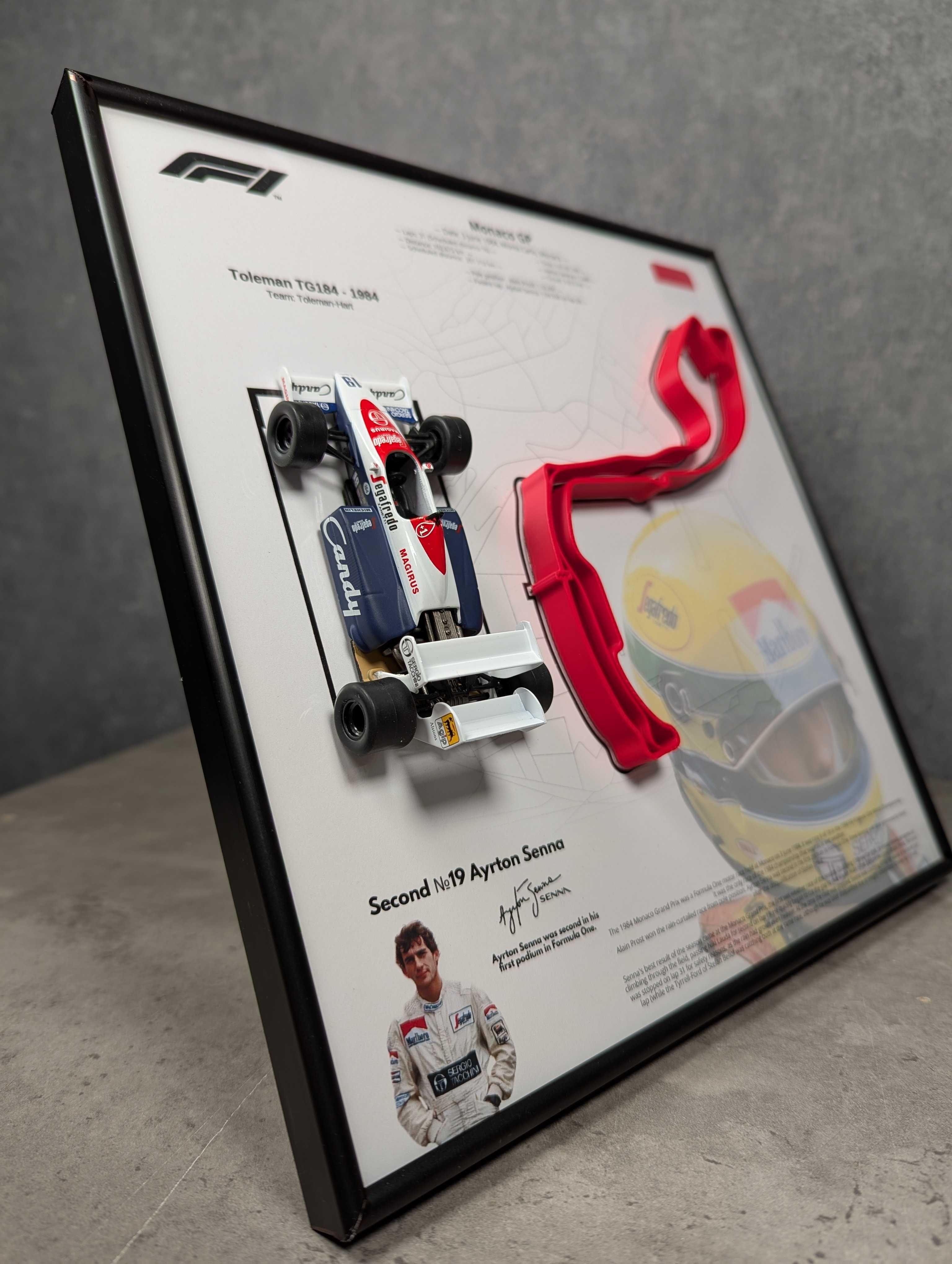 Panini F1 TOLEMAN TG184 2в1 Траса Monaco GP №19 Ayrton Senna