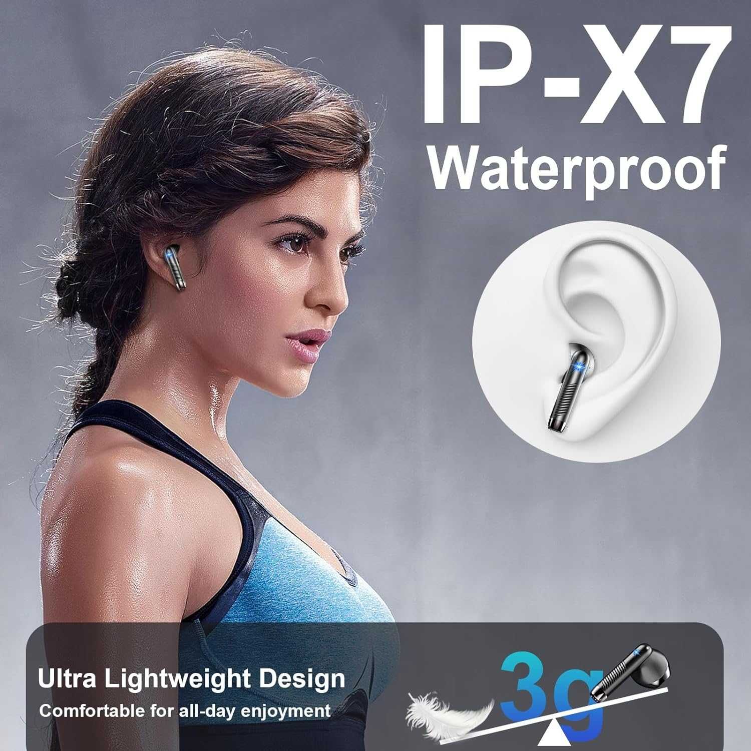 Słuchawki bezprzewodowe douszne, dokanałowe Bluetooth 5.3 Drsaec spp18