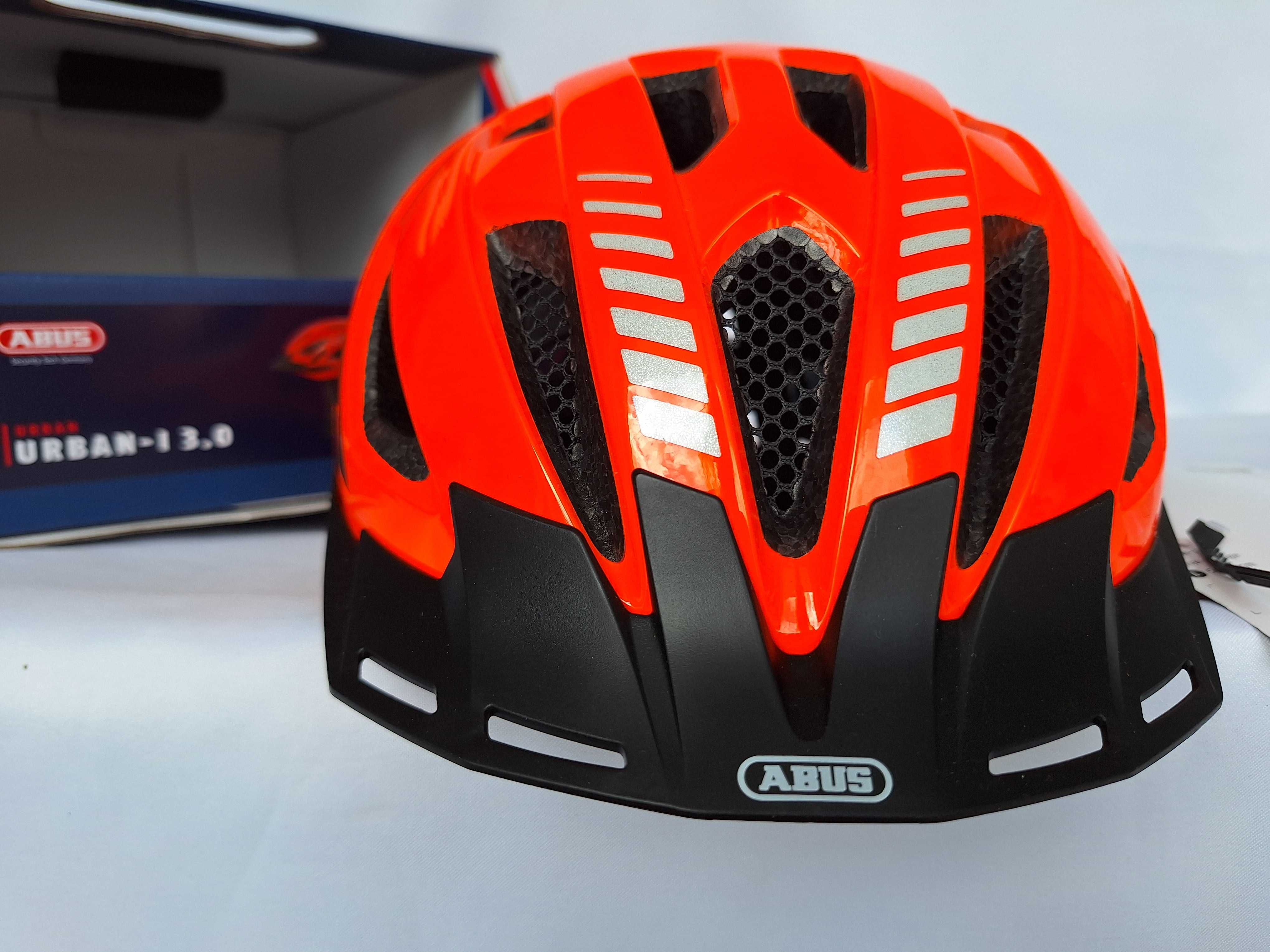 Kask rowerowy Abus Urban-I 3.0 LED Signal Orange L 56-61cm