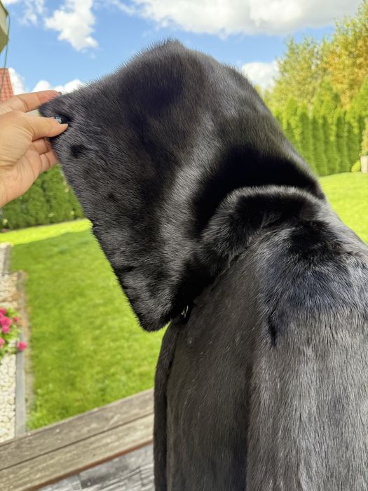 Futro z norek S black lama okazja