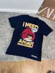 T-shirt meski granatowy xl z angry birds nadruk krotki rekaw basic