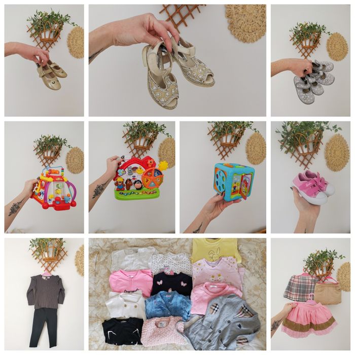 Ubranka dla dziewczynki komplet body, sukienka kurtka  74 80 86