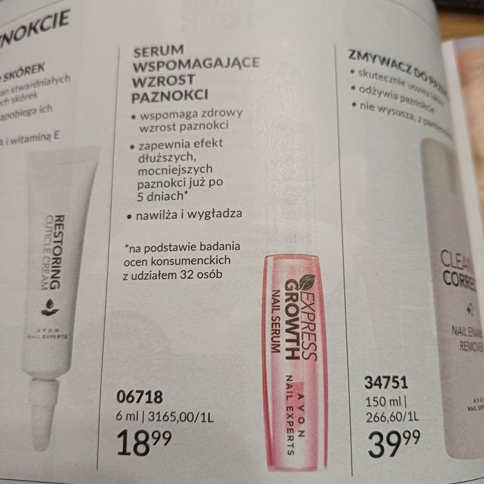 serum wspomagające wzrost paznokci avon