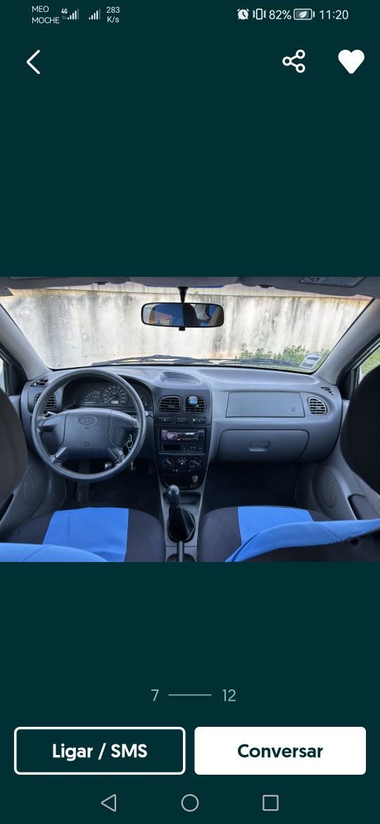 Carrinha kia rio 1.3 gasolina de 2001