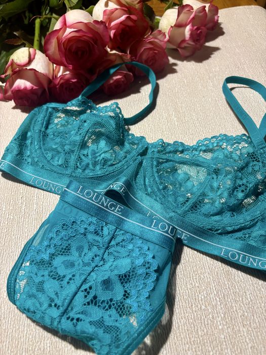 Блакитний набір білизни lounge