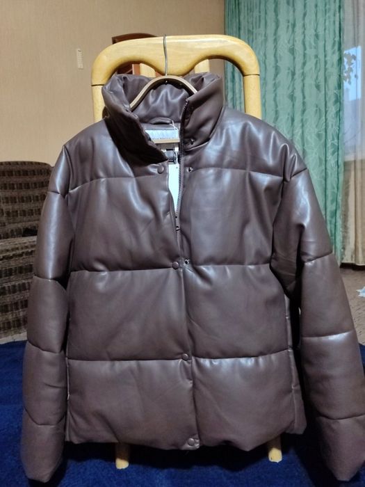 Зимова куртка з екошкіри