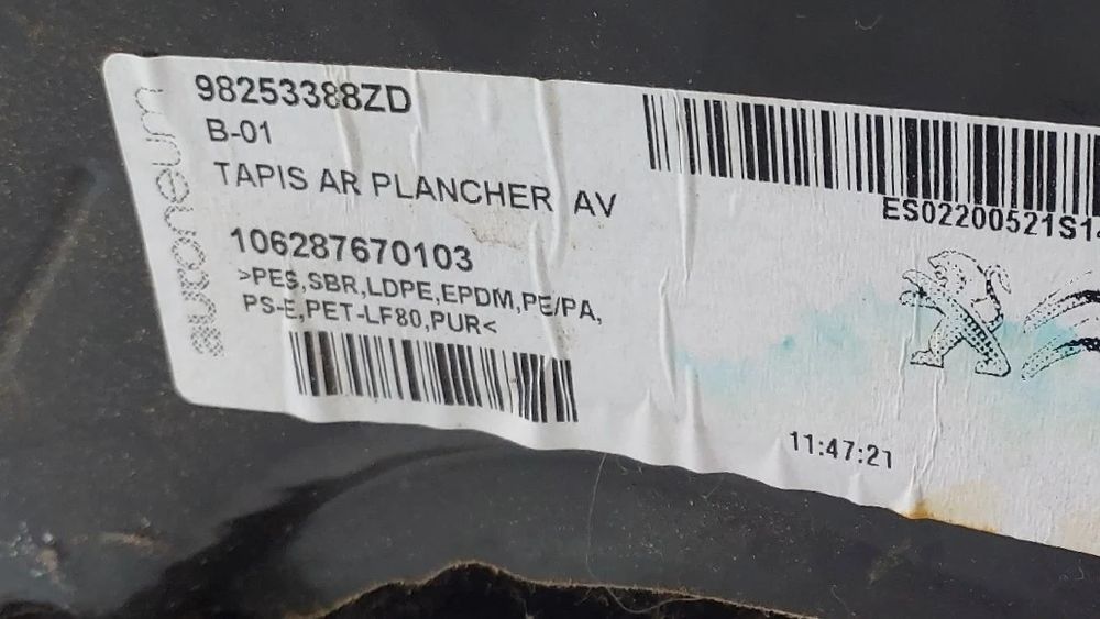 Alcatifa interior PEUGEOT Partner (K9)