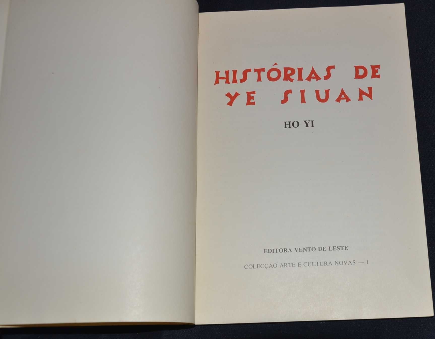 Livro Histórias de Ye Siuan contos chineses 1974