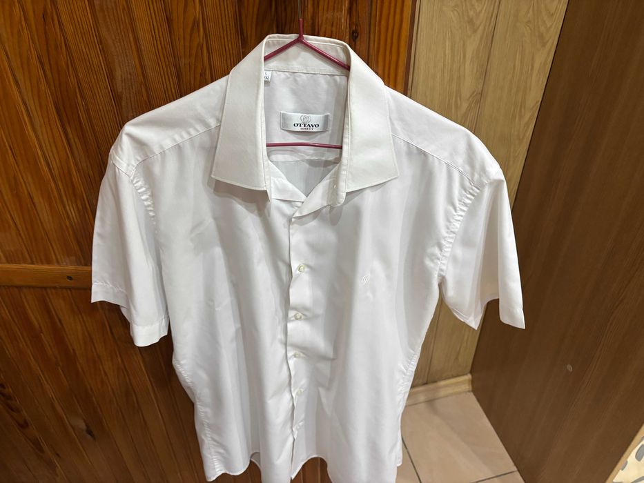 Чоловіча біла сорочка L 41/42 мужская белая рубашка