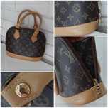 Alma lv Louis Vuitton brązowa torebka beżowa