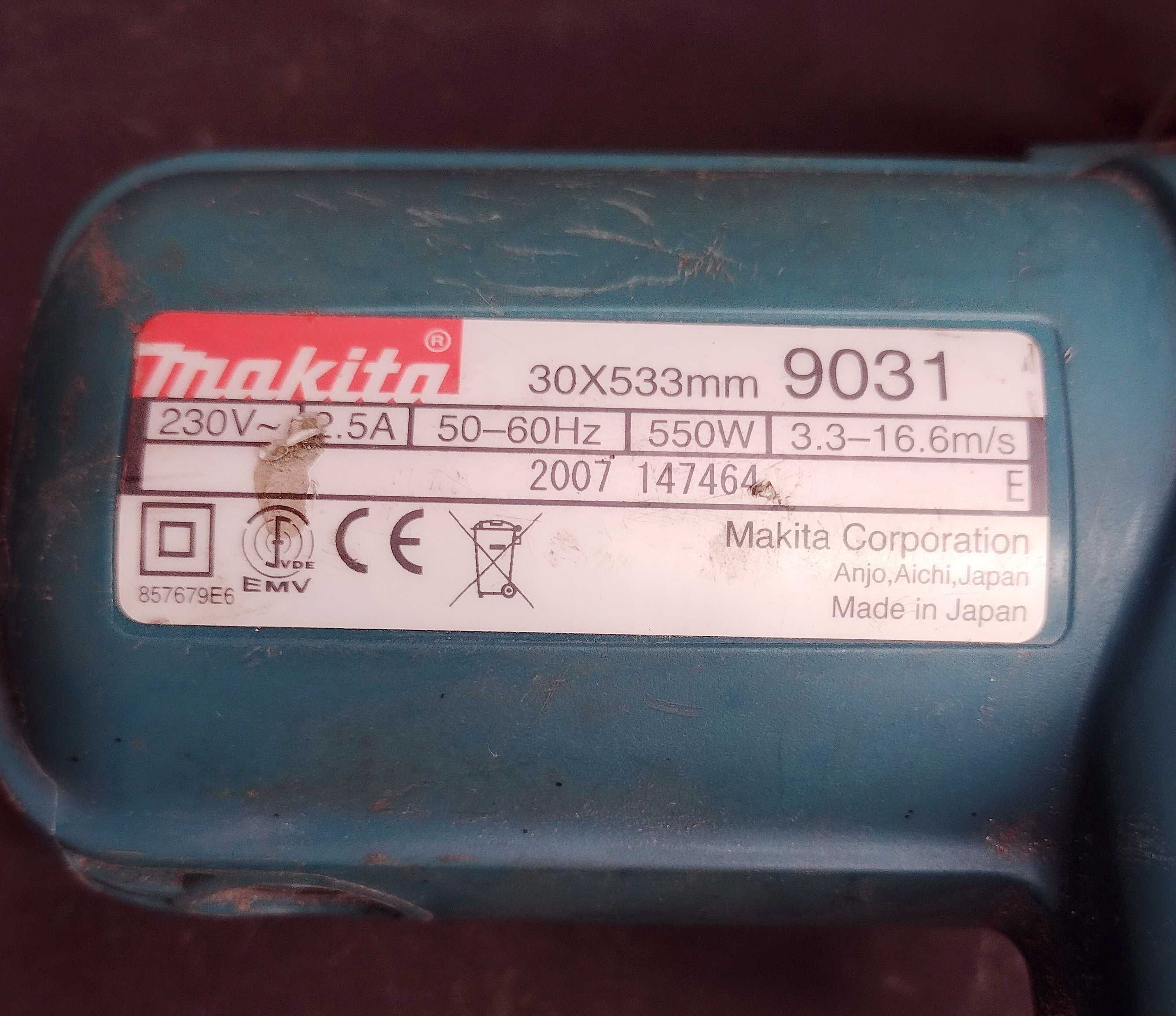 Makita 9031 szlifierka taśmowa pilnik do rur spawów 550W