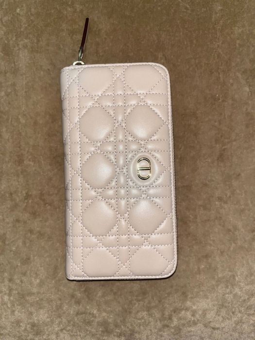 Dior Portfel beżowy skóra