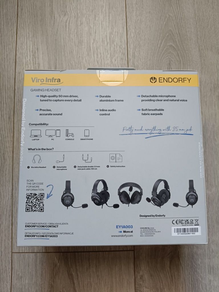 Słuchawki przewodowe z mikrofonem ENDORFY Viro Infra