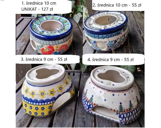 CERAMIKA BOLESŁAWIECKA podgrzewacze czajnik dzbanki talerzyki