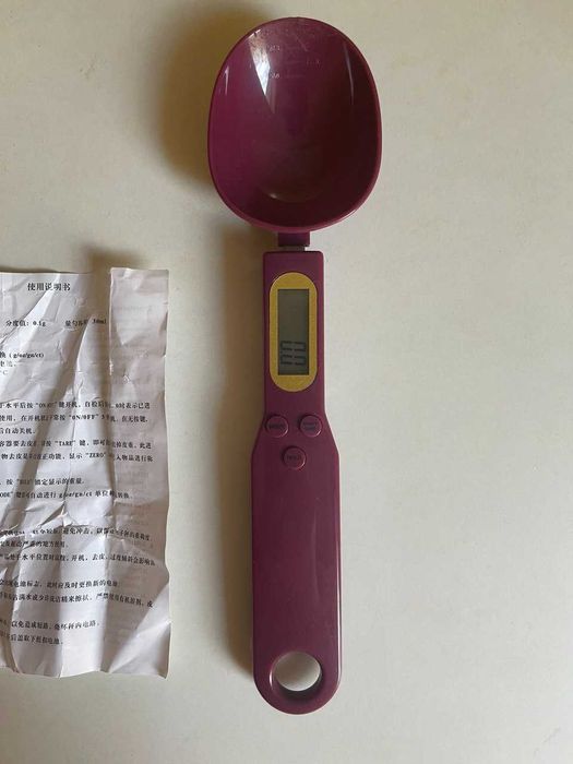 Кухонные весы. Ложка. С LCD экраном. Батарейка в комплекте. Торг.