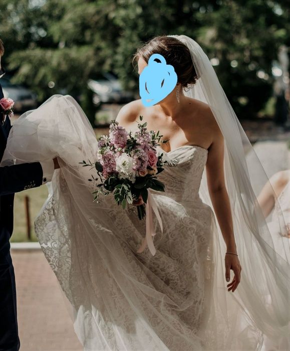 suknia ślubna sweatheart 44055 sincerity justin alexander ivory 38 M