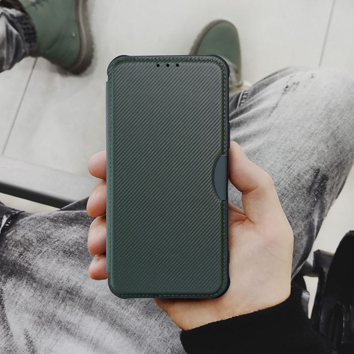 Etui Kabura Razor Book Do Xiaomi Redmi Note 12 Pro 5G Ciemnozielony