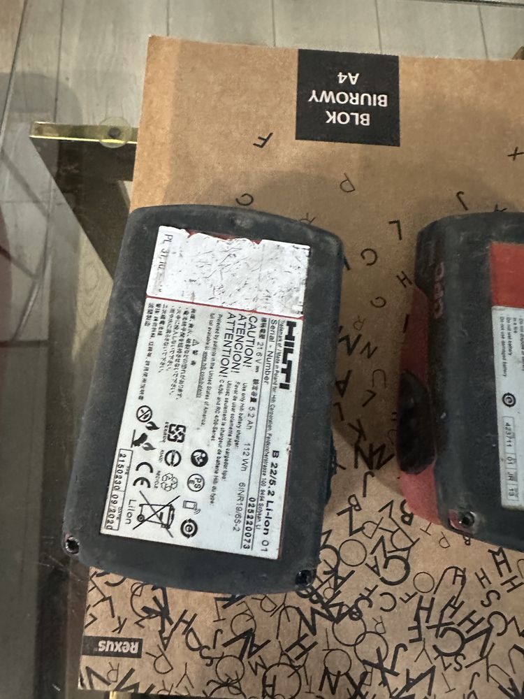 Baterie Hilti uszkodzone