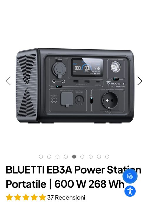 Портативная электростанция BLUETTI EB3A | 600 Вт 268 Втч