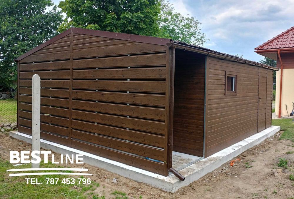 Garaż blaszany z profili OCYNK 6.00 x 5.80 BESTLine - producent!