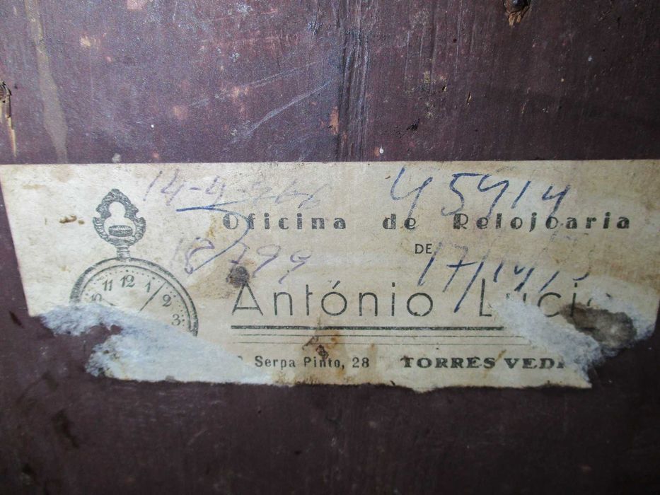 Relógio de parede em madeira antigo / vintage Boa Reguladora