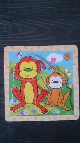 Puzzle drewniane układanka małpki