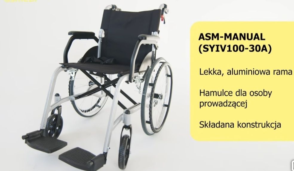 Lekki do prowadzenia wózek Inwalidzki