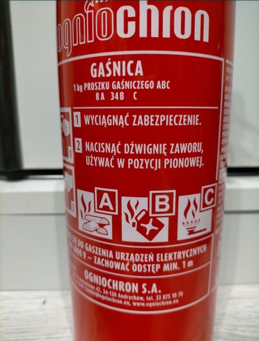Gaśnica proszkowa samochodowa 1kg ogniochron