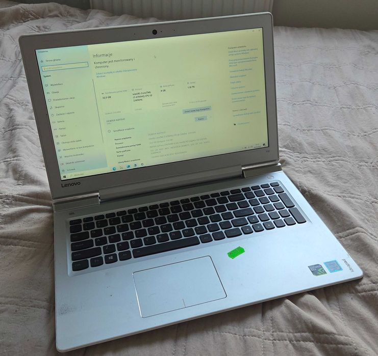 Laptop LENOVO 700-15ISK I7-6700HQ 32GB 2XSSD GTX950M WIN10