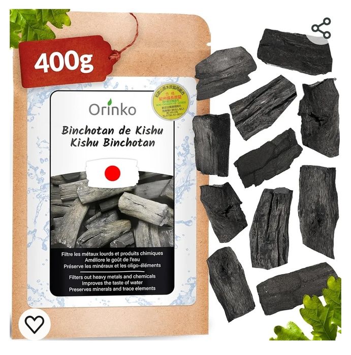 2x Binchotan luzem 400G węgiel aktywny z bambusa.