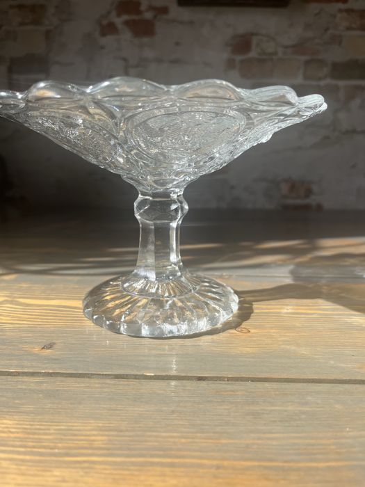 Ваза на ножке.Бонбоньерка.Хрусталь.Мальцово.СССР