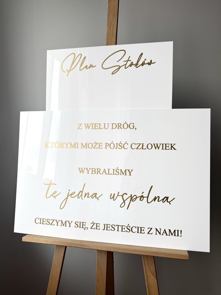 Tablica powitalna pleksi złoty napis z wielu dróg dekoracje sali moda