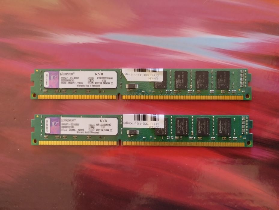 Memória RAM 8gb (4+4) ddr3 1333mhz