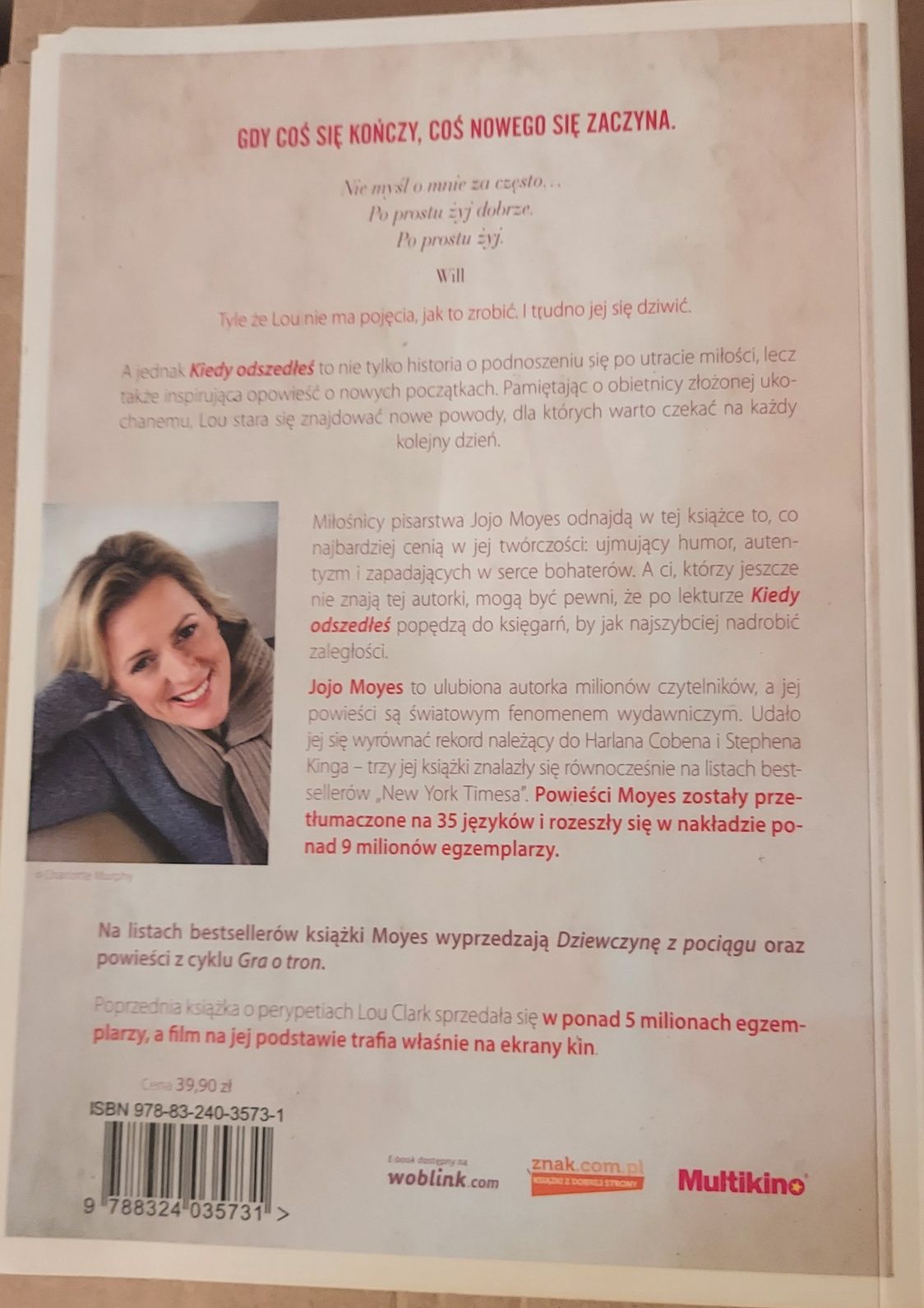 Kiedy odszedłeś Jojo Moyes