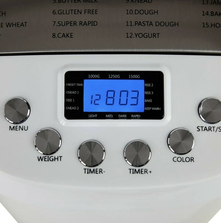 Wypiekacz do chleba 1500g z 15 programami wyswietlacz LCD 850W NOWY