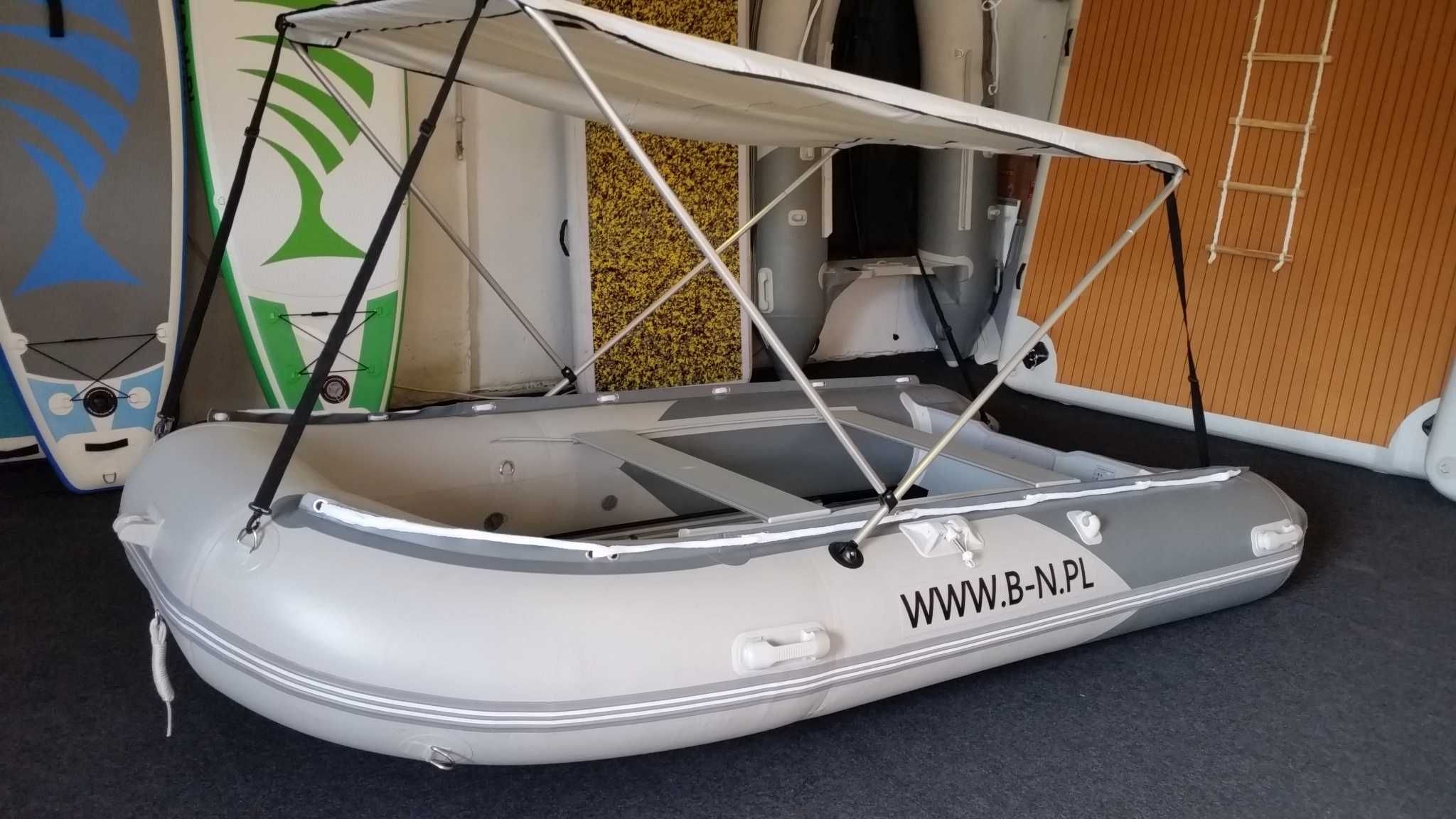 Ponton 280 NAJSZERSZY W KLASIE alu+daszek+wzmocnione tuby