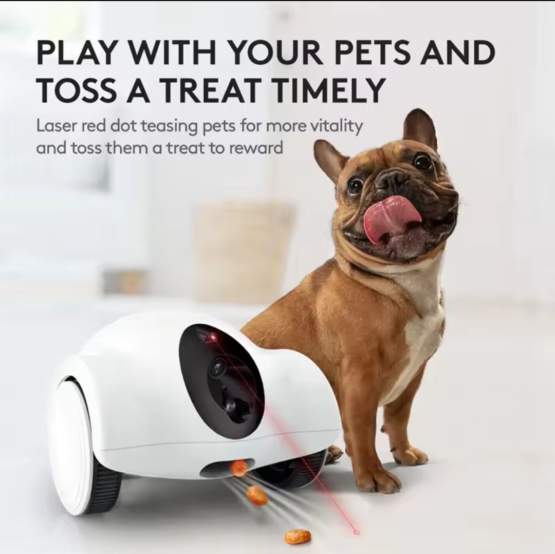 Robot monitorujący karmiący kompan pies kot zwierząt  domowych