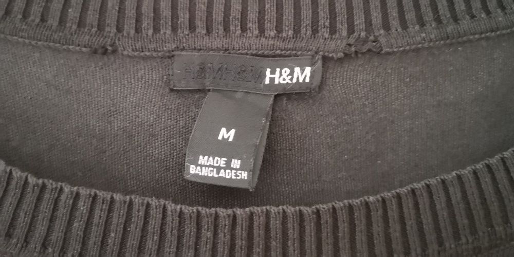 Sweter cienki czarny HM rozm M