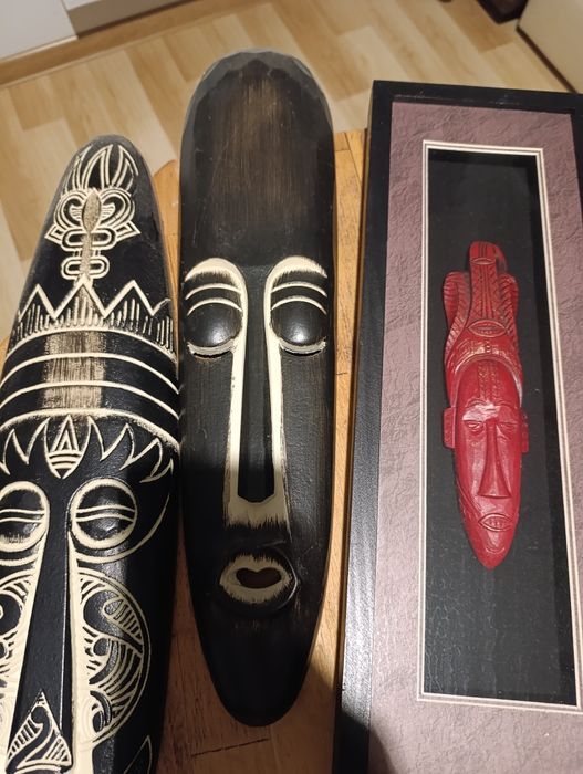 Obrazy + maski styl afrykański cena za 4 szt.