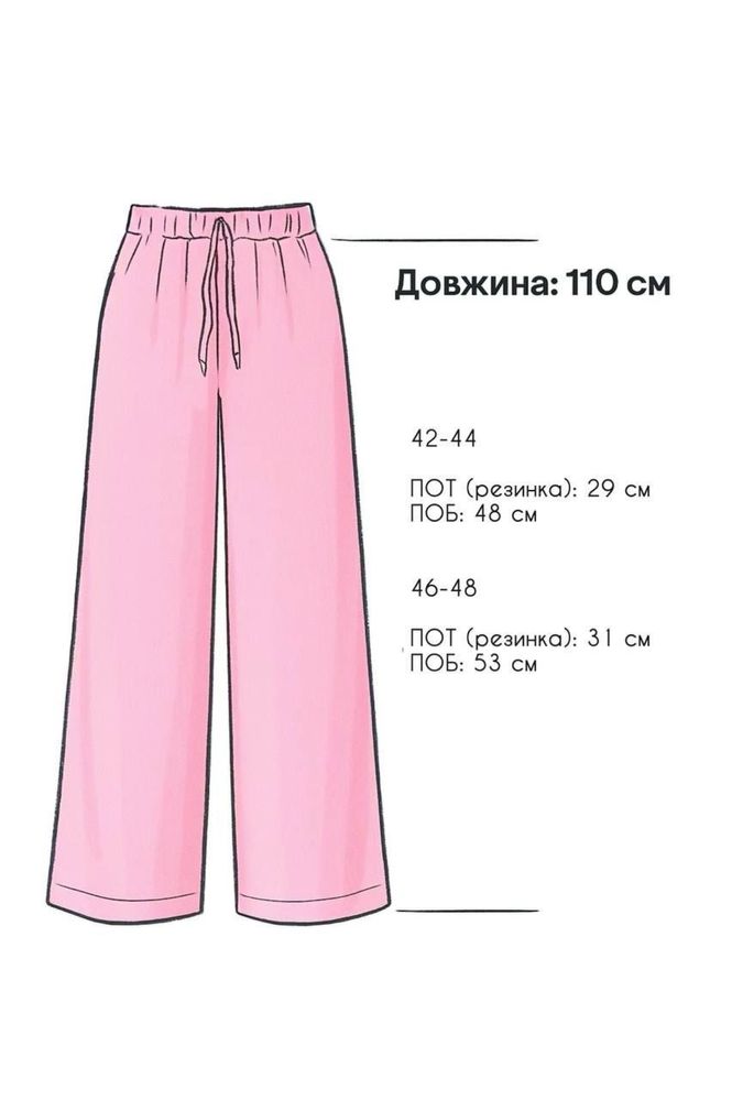 Брюки палаццо з льону