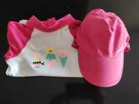 Camisola e chapéu UV menina